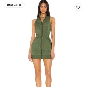 Best Selling Sofia Belted Zip Up Mini Dress by Superdown size S